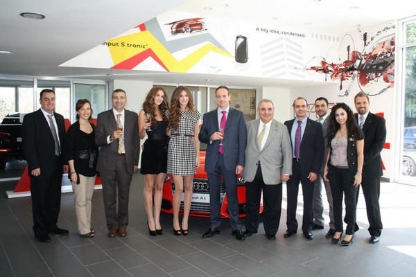 Miss Lebanon 2012 with her new ride Audi A1